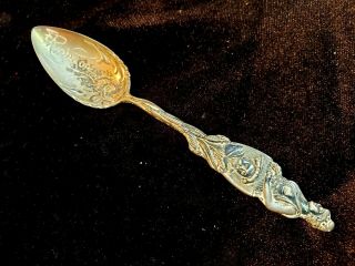 Victorian Sterling Silver Souvenir Spoon Female Figure Handle Richmond,  Va