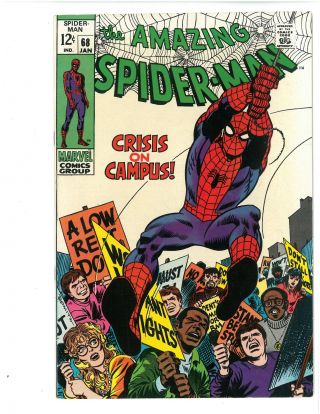 Spider - Man 68 - Jan 1969 - Very Fine 8.  0 (vf) -