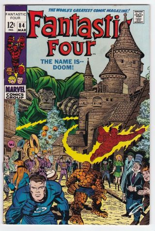 Fantastic Four 84 F,  6.  5 Doctor Doom Jack Kirby Art