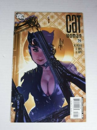 Catwoman 74 Adam Hughes Cover Very Fine Comic Signed By Adam Hughes
