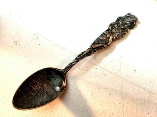 Victorian Sterling Silver Souvenir Spoon Niagara Falls American Indian W Corn