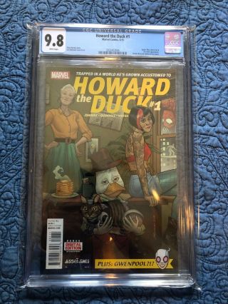 Howard The Duck 1 Cgc 9.  8 First Appearance Of Gwenpool Fresh Slab