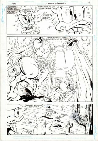 Tiny Toon Adventures 4 Pages Comic Art John Costanza Porky Pig Nr