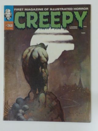 Creepy 32,  4/1970,  Very Fine,  Warren Publishing,  Cover By Frank Frazetta
