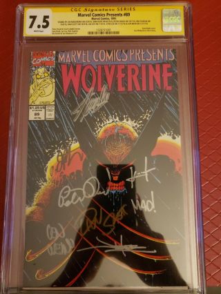 Marvel Comics Present 89 Cgc 7.  5 Signed By Stan Lee,  Len Wein Plus 6 Others