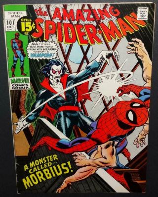 The Spider - Man 101 1971 Midgrade 1st App Morbius; Lizard Cameo; Movie