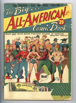 Big All - American Comic Book 1 1944 Very Rare Lower Grade Wonder Woman