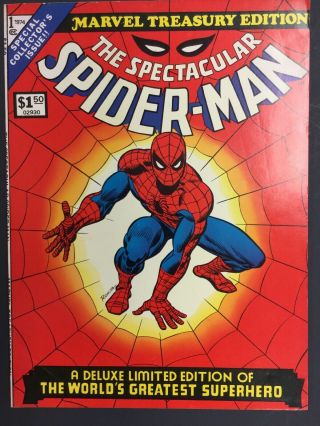 Marvel Treasury Edition 1,  Vf - (7.  5),  1974 Marvel,  Spectacular Spider - Man