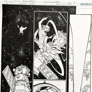 George Perez art for Worlds Finest 6 inked by Sandra Hope 2