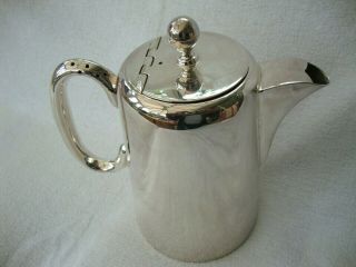 Vintage Silver Plated Epns Hard Soldered Coffee Pot Hotel Country House Quality