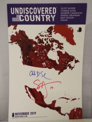 Sdcc 2019 Excl Undiscovered Country Signed Scott Snyder & Charles Soule Poster