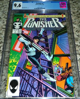 Punisher 1 Cgc 9.  6 Marvel Comics 1st Monthly War Zone (1987) Spiderman Vigilant