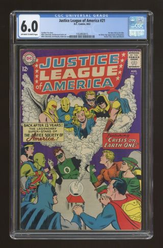 Justice League Of America (1st Series) 21 1963 Cgc 6.  0 1554950015