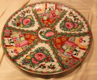 Large Antique Chinese Export Rose Medallion 16 " Platter / Tray D