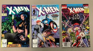 (3) Uncanny X - Men Comics Books 268,  269 & Annual 14 With Gambit & Jim Lee