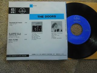 The Doors - Light My Fire - Mexican Picture Sleeve PS 7 