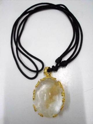 Leklai Kaew Crystal Necklace Lucky Jewelry Mystic Gemstone Thai Amulet Pendant