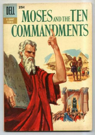 Dell Giant Moses & The Ten Commandments 1 (mike Sekowsky) Fn,  {randy 
