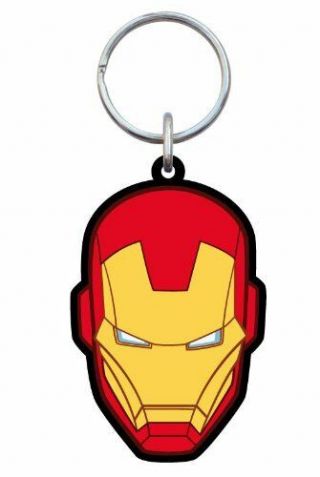 Pvc Key Chain - Marvel - Iron Man Head Gifts Toys Rubber 68128