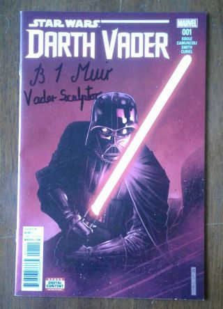 Darth Vader 1 (2017,  Marvel) Signed By Vader Sculptor,  Brian Muir Includes
