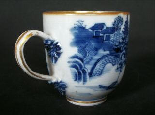 GOOD CHINESE 18th C QIANLONG BLUE AND WHITE PAGODA LAKESIDE TEA CUP VASE BOWL 2 6