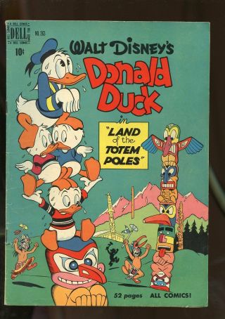 Four Color 263 Vg/fine 5.  0 Donald Duck Land Of The Totem Poles 1949 Dell Comics