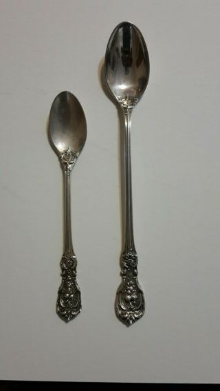 Set Of 2 Reed & Barton Sterling Silver Francis I Spoons,  No Mono