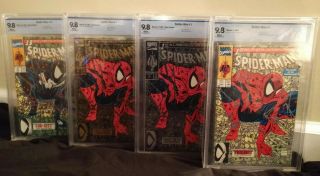 Cbcs 9.  8 Spider - Man 1 (green,  Silver,  & Gold),  Cbcs 9.  8 Spider - Man 13 Mcfarlane