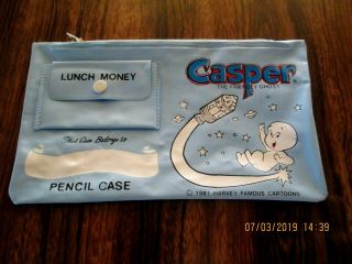 Vintage Casper The Friendly Ghost Rare Item Pencil Case 1981 Vintage Case School