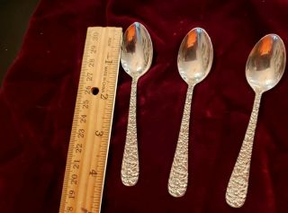 Antique Sterling Silver Stieff Demi Tasse Spoons Set of 4 16.  4 grams each 3