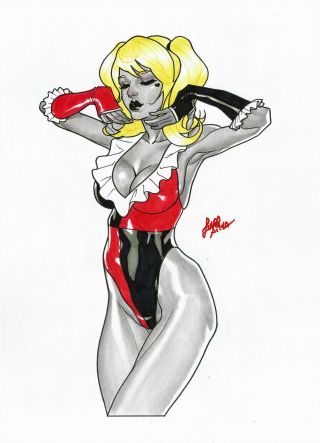 Harley Quinn 2 By Lucas Silva - Art Pinup Drawing