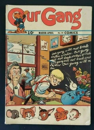 1945 Mar.  - Apr.  No.  16 Dell Comic Our Gang Tom & Jerry,  10 Cents Rare