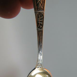 Rare Gorham Japanese Pattern Sterling Silver Souvenir Spoon,  Denver 4