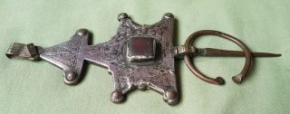 Early North African Berber Brooch with Silver decoration 2