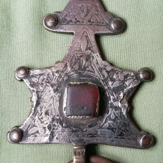 Early North African Berber Brooch with Silver decoration 4