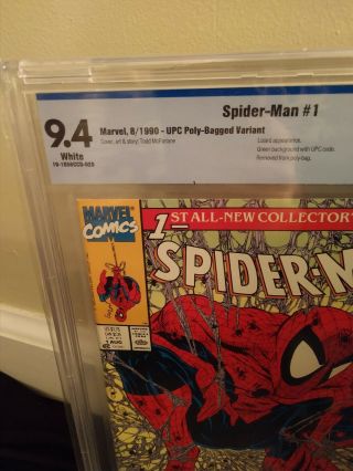CBCS 9.  4 Spider - Man 1 (UPC newsstand edition) & (polybagged silver edition) 3