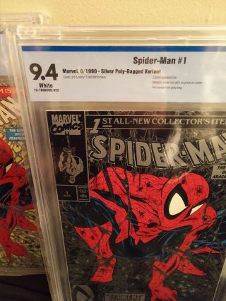 CBCS 9.  4 Spider - Man 1 (UPC newsstand edition) & (polybagged silver edition) 5