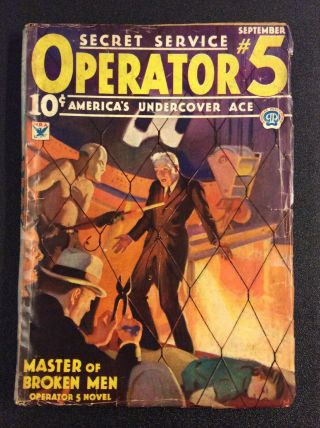 Operator 5 Pulp Americas Undercover Ace 1934 September Curtis Steele Popular