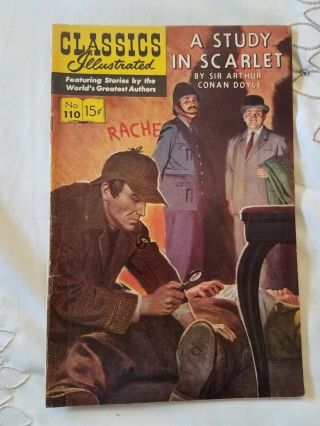 Study In Scarlet: Classics Illustrated 110 Hrn 165 Very Fine (2nd Print)