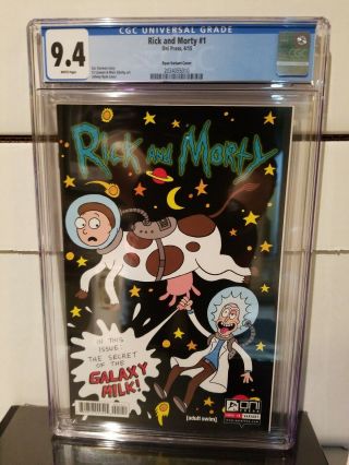 Rick And Morty 1 Ryan Variant Cover 1:30 Oni Press 4/15 Cgc Graded 9.  4 Nm