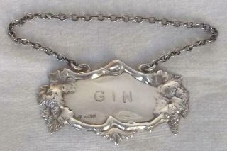 A Stunning Vintage Solid Sterling Silver Gin Decanter Label Birmingham 1964.