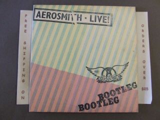 Aerosmith Live Bootleg Dbl Lp W/ Picture Sleeve & Poster Pc2 35564