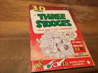 The Three Stooges: Vintage 3d Picture Book,  No.  3,  1953,  St.  John,  3.  0 G/vg