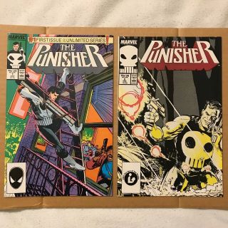 Punisher Issue 1 And Issue 2 (1987) Marvel Comics (very Fine,  8.  5) Htf
