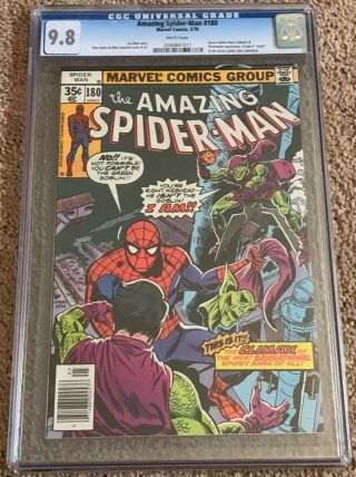 Spider - Man 180 Cgc 9.  8 Nm/m Near Mint/mint White Pgs (may 1978,  Marvel)