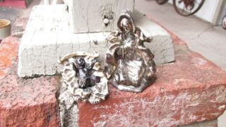 Rare Sterling Silver Christmas Figurines - Mary With Black Baby