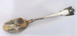 Vintage 5 3/4 " Marinette Wisconsin Sterling Silver Souvenir Spoon