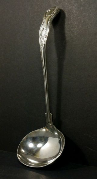 Vintage Sheffield England 12 " A1 Silver Plate Punch Ladle Kings Pattern Vguc