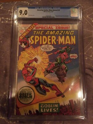 Spider - Man Annual 9 9.  0 Cgc White Pages