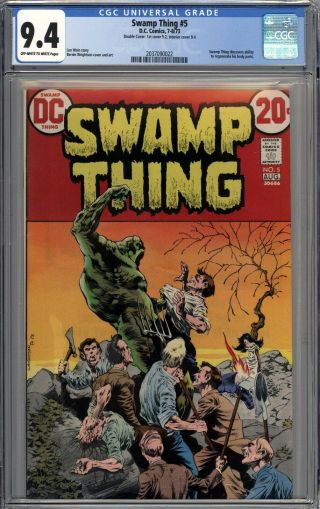 Swamp Thing 5 Cgc 9.  4 Nm Rare Double Cover Variant Bernie Wrightson